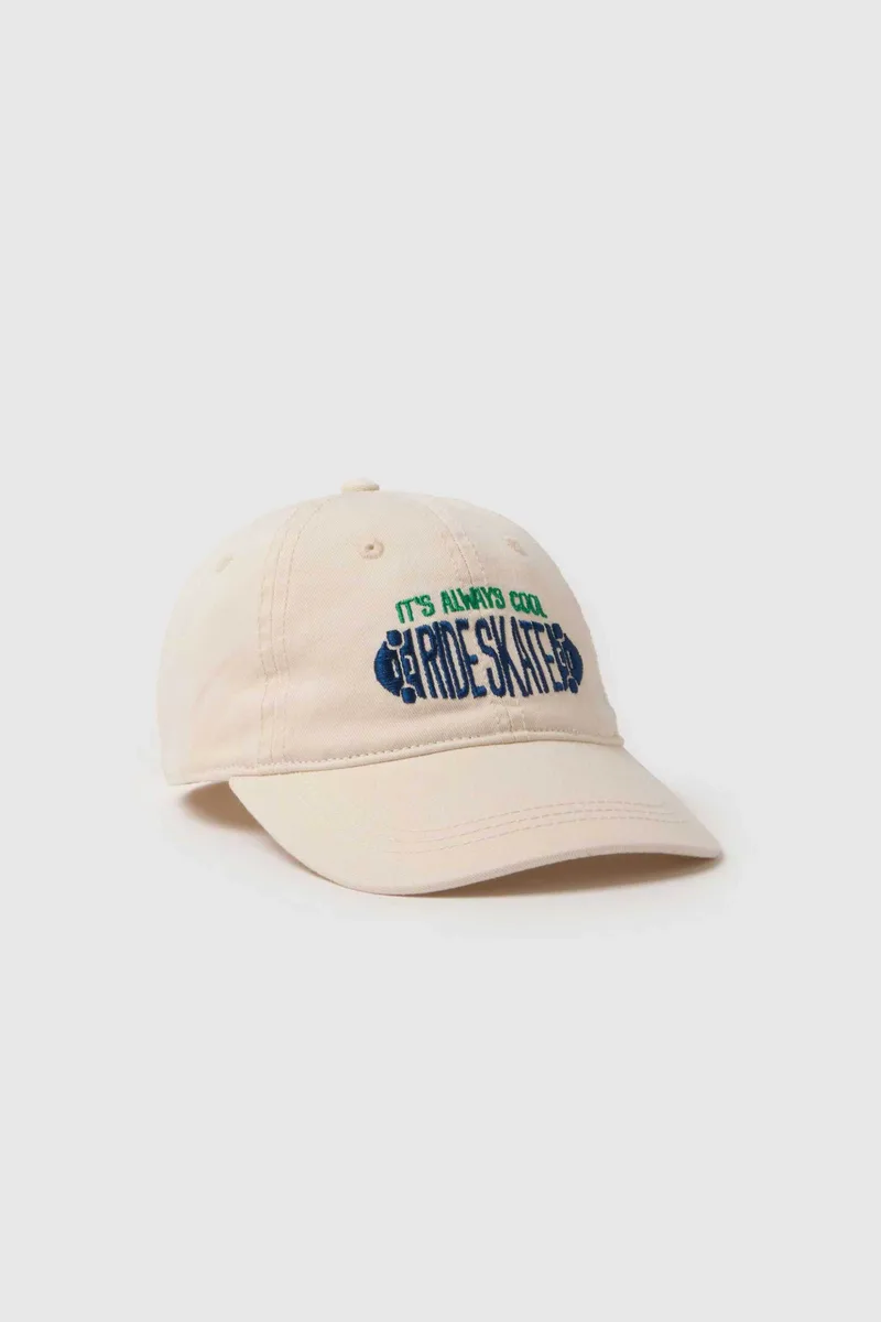 OVS παιδικό καπέλο jockey με κεντημένο lettering - 002681581 Μπεζ