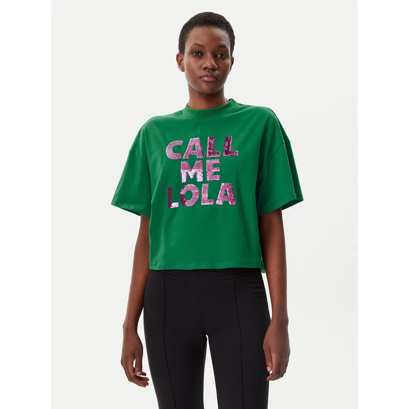 LOLA CASADEMUNT T-Shirt LS2515054 Πράσινο Relaxed Fit