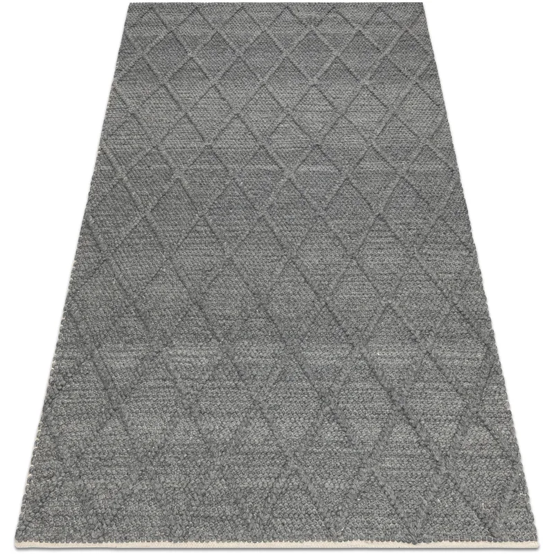 Χαλιά Rugsx Μάλλινο χαλί TAHAR 99001K ανθρακΠ160x240 cm