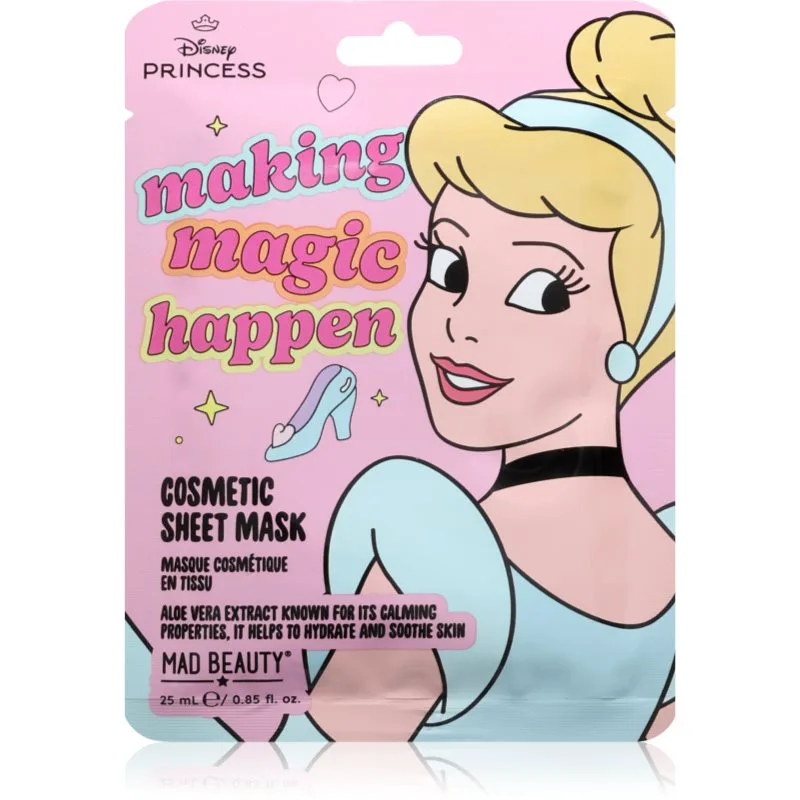 Mad Beauty Disney Princess Cinderella υφασμάτινη μάσκα ενυδάτωσης 25 ml