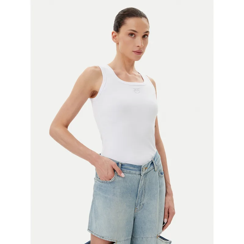 PINKO Τοπ 100807 A2OF Z04 Λευκό Regular Fit