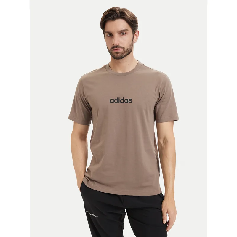 adidas T-Shirt Essentials Linear KF2390 Μπεζ Regular Fit