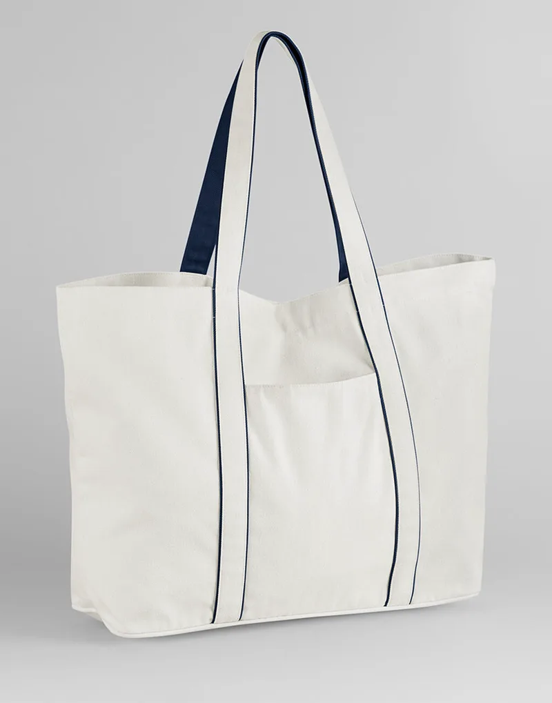 Τσάντα Ώμου Tote Courtside W952 Westford Mill Soft White/French Navy