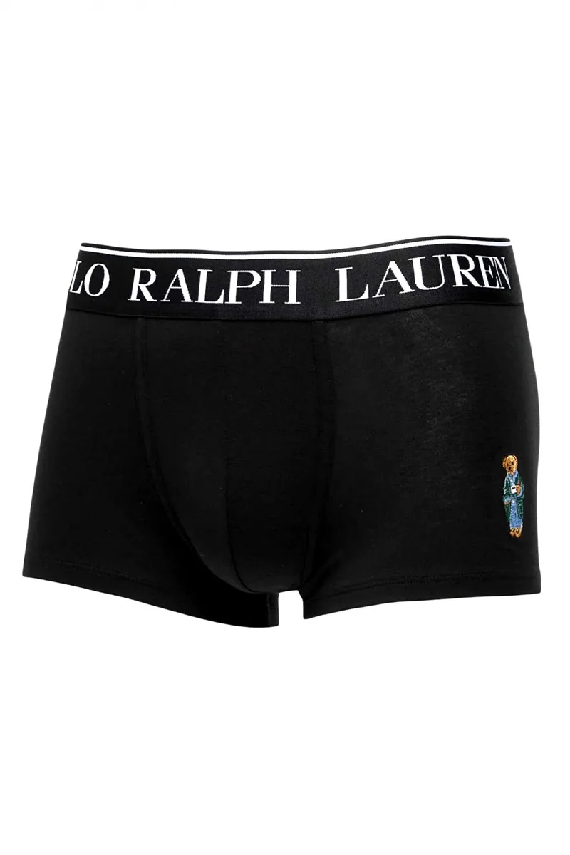 RALPH LAUREN UNDERWEAR ΕΣΩΡΟΥΧΟ TRUNK STRETCH COTTON LOGO BEAR ΜΑΥΡΟ