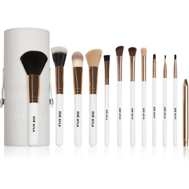 Zoë Ayla Makeup Brush Set 12 Piece σετ με πινέλα με θήκη