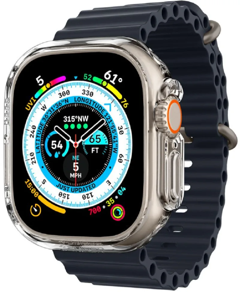 Spigen Θήκη Thin Fit - Apple Watch Ultra 3 / Ultra 2 / Ultra 1 49mm - Crystal Clear (ACS05917)