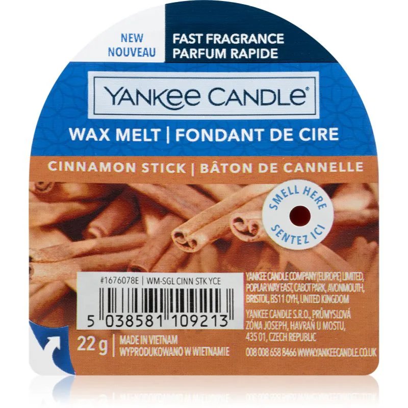 Yankee Candle Cinnamon Stick κερί για αρωματική λάμπα 22 γρ