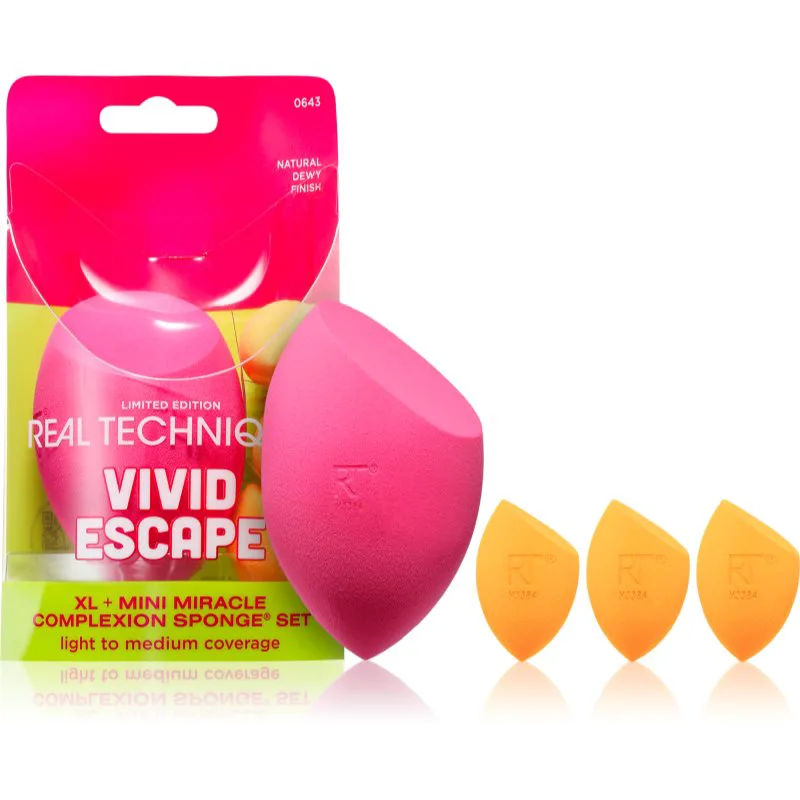 Real Techniques Vivid Escape Complexion Perfection Sponge set σετ μακιγιάζ
