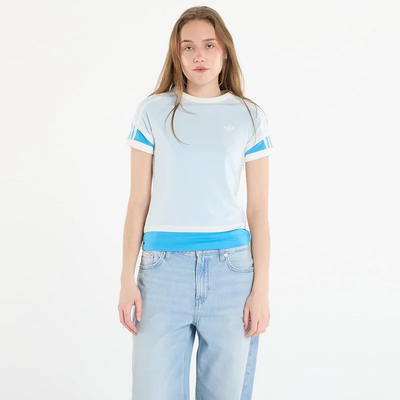 T-shirt adidas Double Layered Cali T-Shirt Off White/ App Sky Rush S
