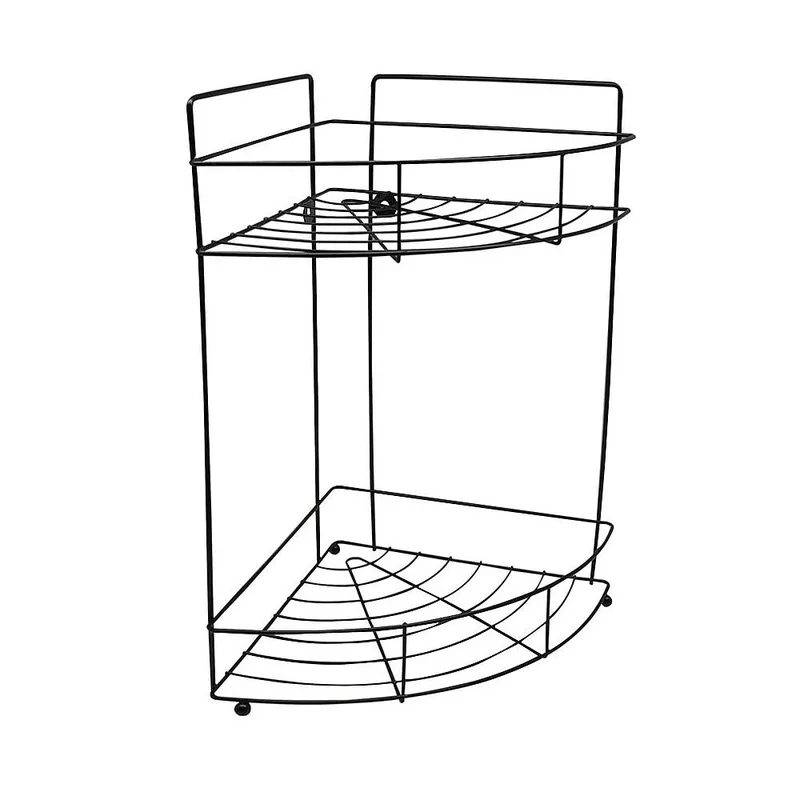 Ραφέρια Γωνία Διπλή Μαύρο Μέταλλο 22x22x38cm ANKOR