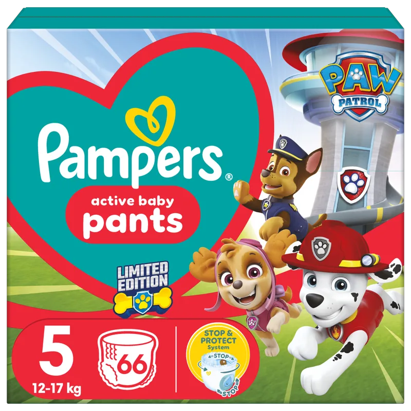 Πάνες Pampers Active Baby Pants Paw Patrol Limited Edition Νο5 (12-17kg) 66τεμ