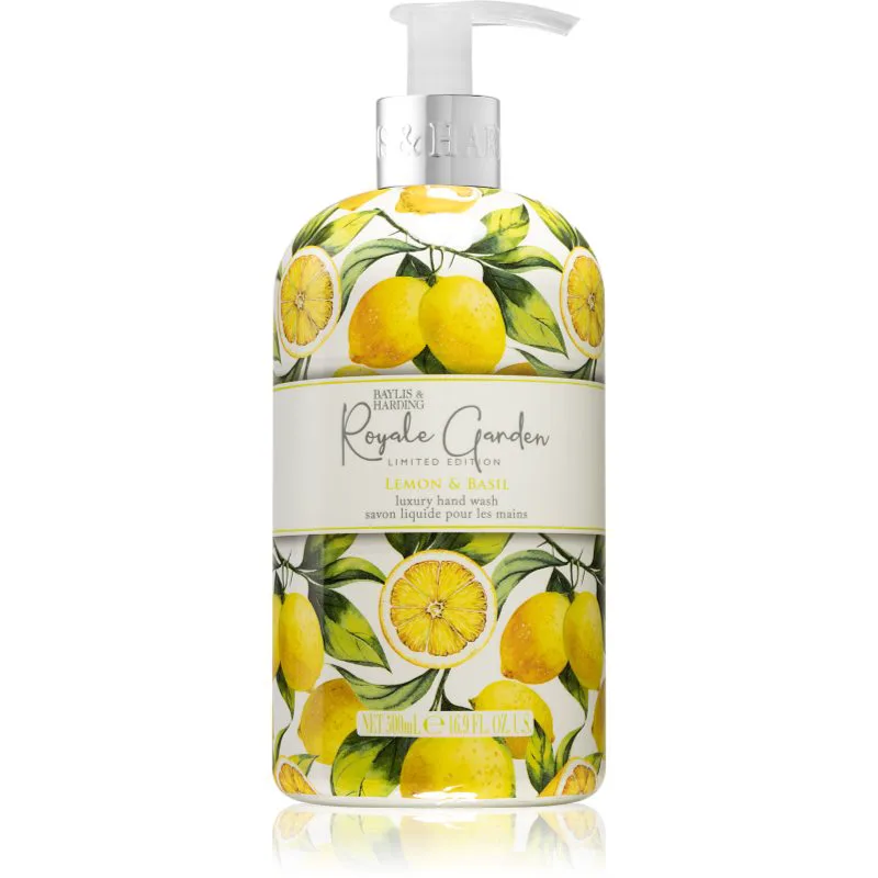 Baylis & Harding Royale Garden Lemon & Basil υγρό σαπούνι για τα χέρια 500 ml