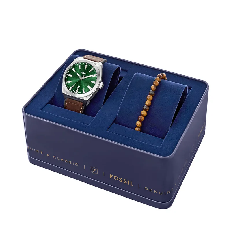 Ρολόι Fossil FS6080SET Καφέ