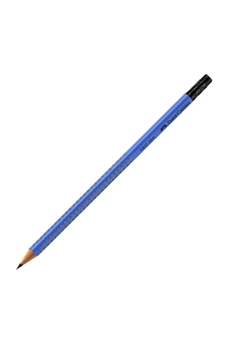 Faber-Castell Μολύβι Grip με γόμα Μπλε - 077100-074-501