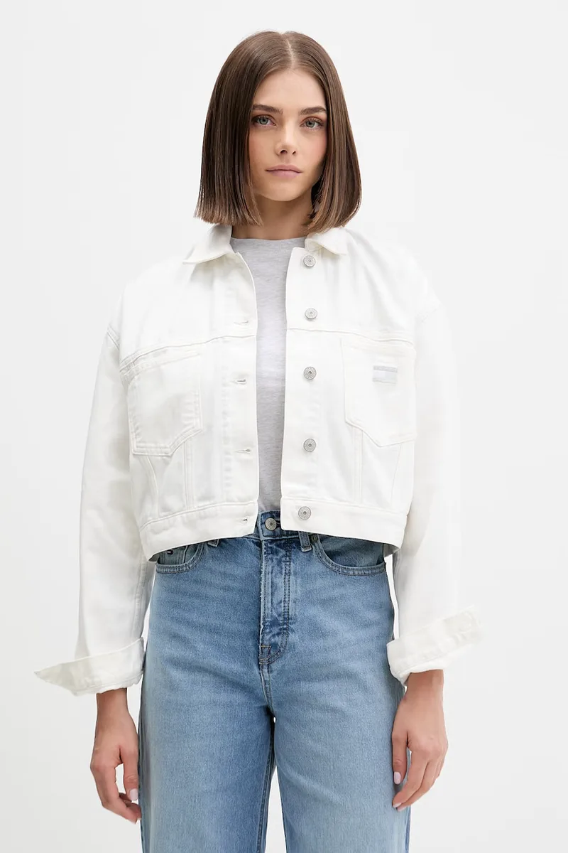 Tommy Jeans μεταβατικό μπουφάν γυναικείο βαμβακερό