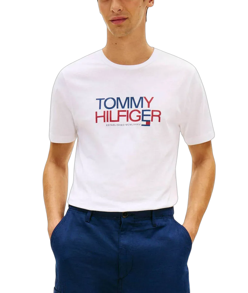Ανδρικό T-shirt Λευκό Tommy Hilfiger MW0MW42369-YBR
