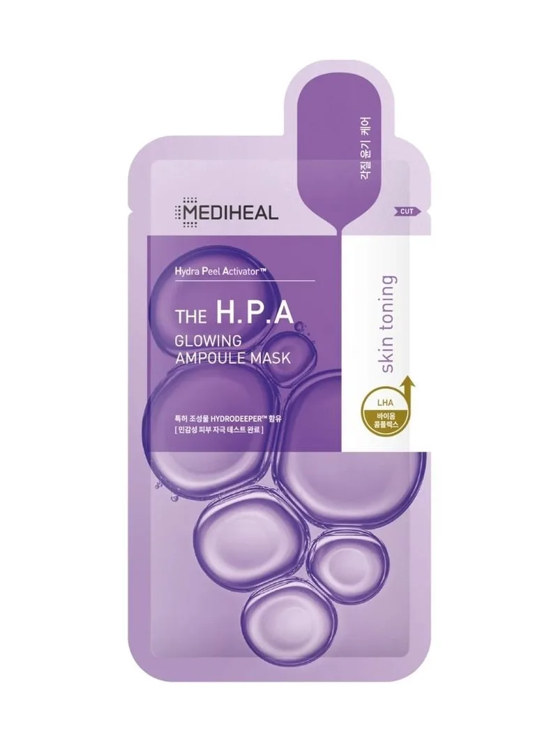 Mediheal The H.P.A Glowing Ampoule Mask – Μάσκα ομορφιάς με απολεπιστικές ιδιότητες για λαμπερό, λείο δέρμα