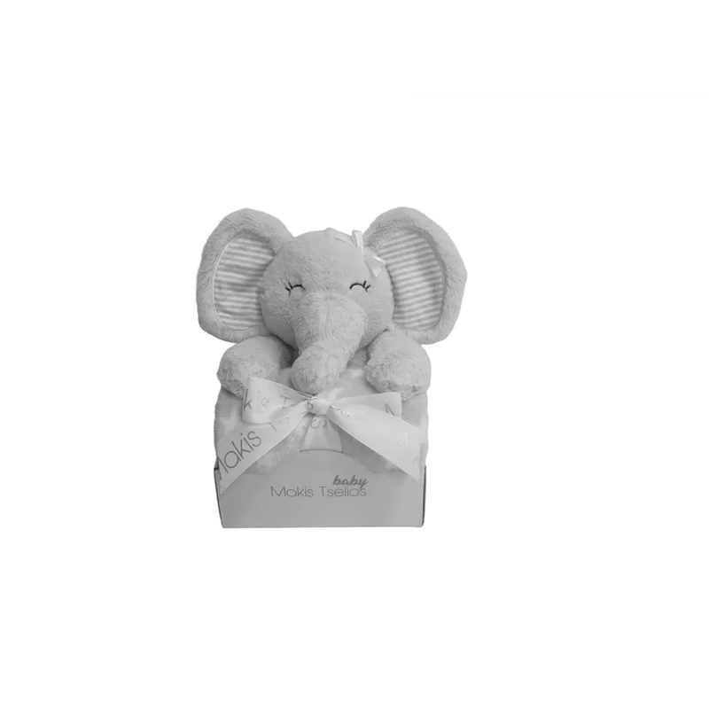 Κουβέρτα Fleece Αγκαλιάς Makis Tselios Elephant Grey 80x110