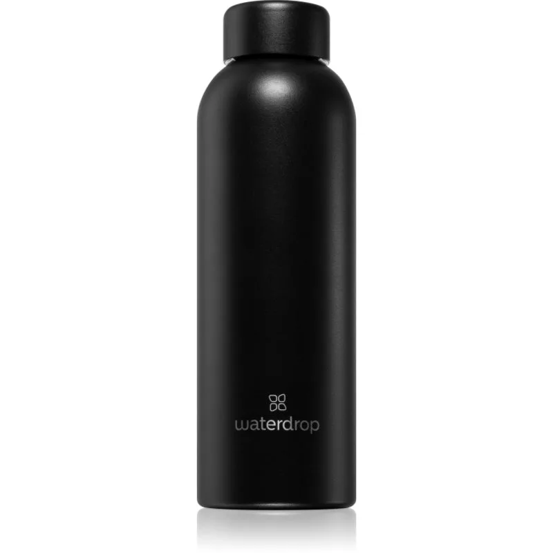 Waterdrop Thermo Steel μπουκάλι νερού από ανοξείδωτο ατσάλι χρώμα Black Matt 600 ml