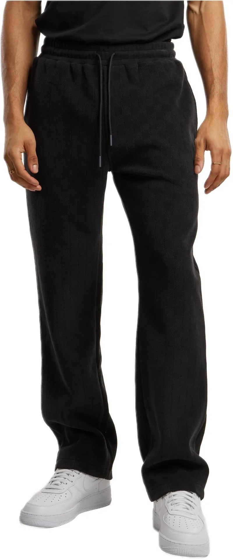 Jacquard Velvet Wide Sweatpants Urban Classics TB6771-00007 black