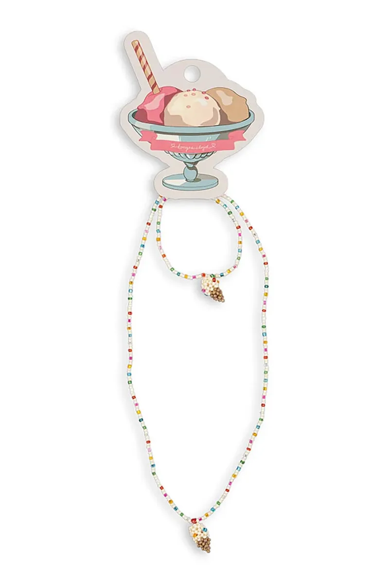 Κολιέ και παιδικό βραχιόλι Konges Sløjd ICE CREAM NECKLACE AND BRACELET SET