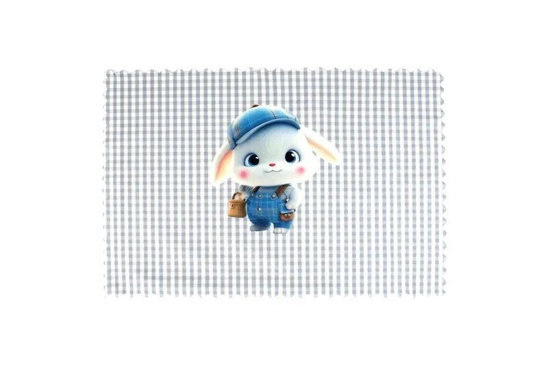 Σουπλά Παιδικό Polyester 35x50εκ. Cap Bunny 38 Γκρι DimCol (Σετ 6 Τεμάχια) (Ύφασμα: Polyester, Χρώμα: Γκρι) - DimCol - 31463767020
