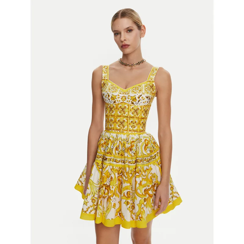 Dolce&Gabbana Τοπ F7W98T HH5EA Κίτρινο Regular Fit