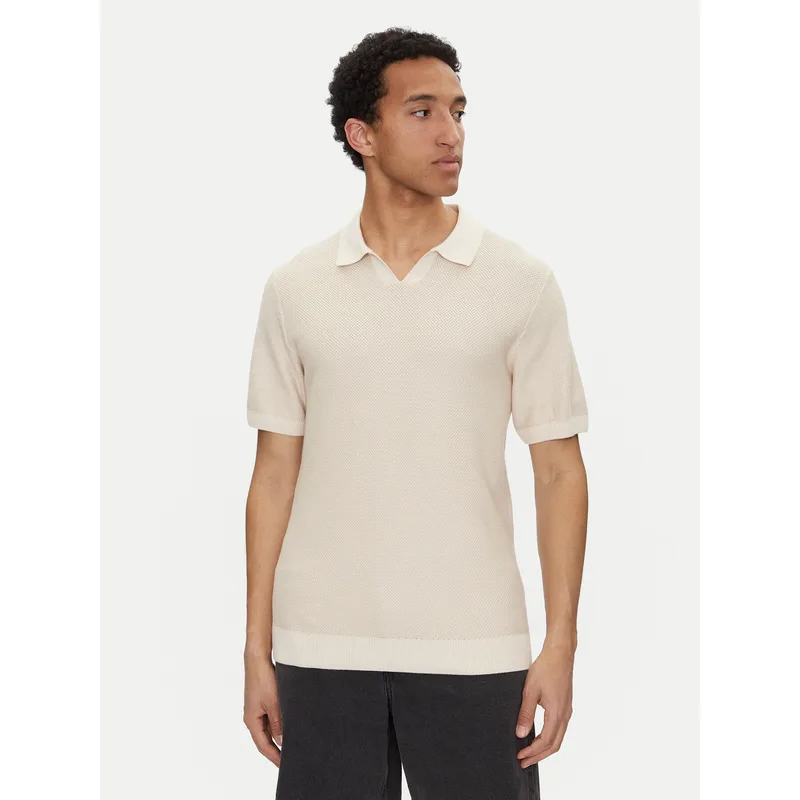 Jack & Jones Polo Ceaston 12273012 Μπεζ Regular Fit