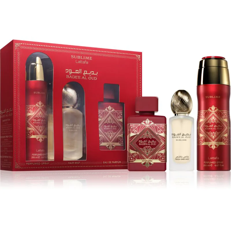 Lattafa Badee Al Oud Sublime σετ δώρου unisex 3 τμχ
