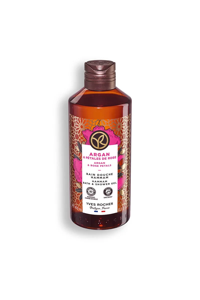Yves Rocher Argan & Rose Petals Hammam Bath & Shower Gel 400 ml - 48256