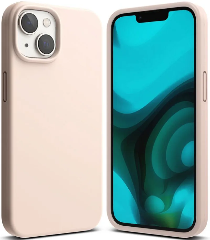 Ringke Silicone - Ανθεκτική Θήκη Σιλικόνης - Apple iPhone 15 Plus / 14 Plus - Ροζ Sand (8809881263687)