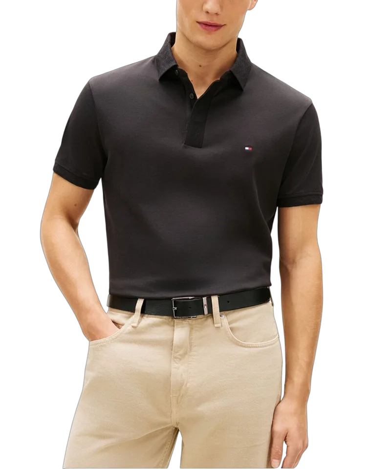 Ανδρικό Polo Μαύρο Tommy Hilfiger MW0MW42760-BDS