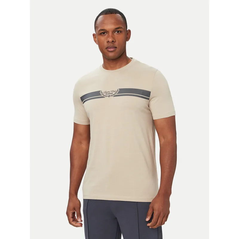 Guess T-Shirt Z6YI25 K5089 Μπεζ Regular Fit