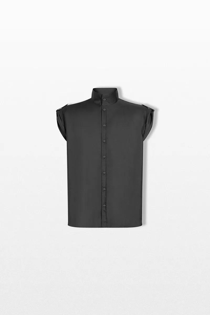 DOLCE&GABBANA Ανδρικό Μαύρο Hawaii Twill Shirt