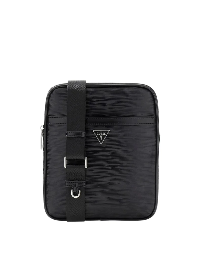 Guess Τσαντάκι Ώμου Milano Crossbody Flat HMMIPWP6223-BLA Μαύρο