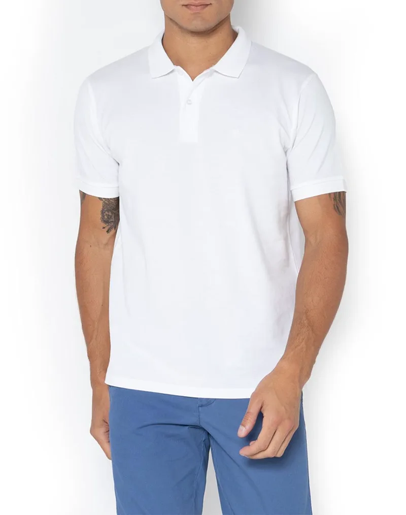 THE BOSTONIANS ΜΠΛΟΥΖΑ POLO PIQUE REGULAR FIT 3PS0001-BRIGHT White