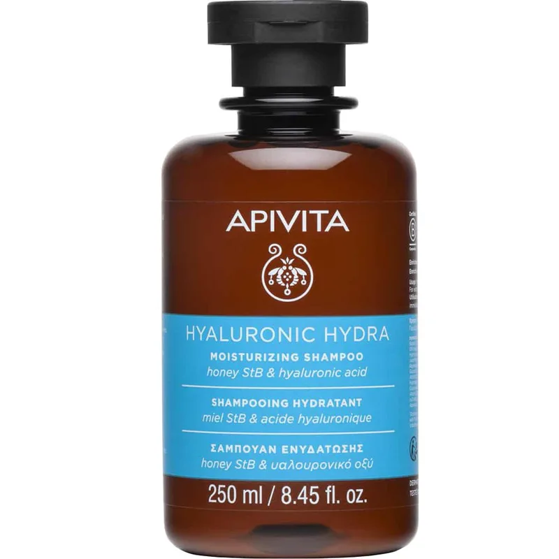 Apivita Hyaluronic Hydra Moisturizing Shampoo with Hyaluronic Acid & Honey StB Σαμπουάν Ενυδάτωσης Καθημερινής Χρήσης με Υαλουρονικό Οξύ & Μέλι 250ml