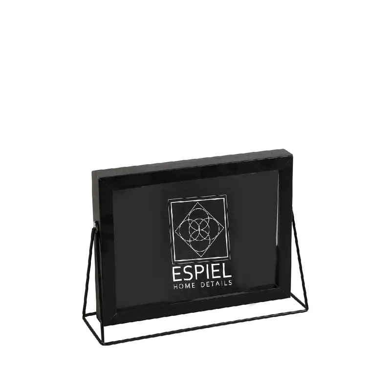 Κορνίζα Μεταλλική Μαύρη ESPIEL 15x10εκ. FAM519 (Υλικό: Μεταλλικό, Χρώμα: Μαύρο) - ESPIEL - FAM519