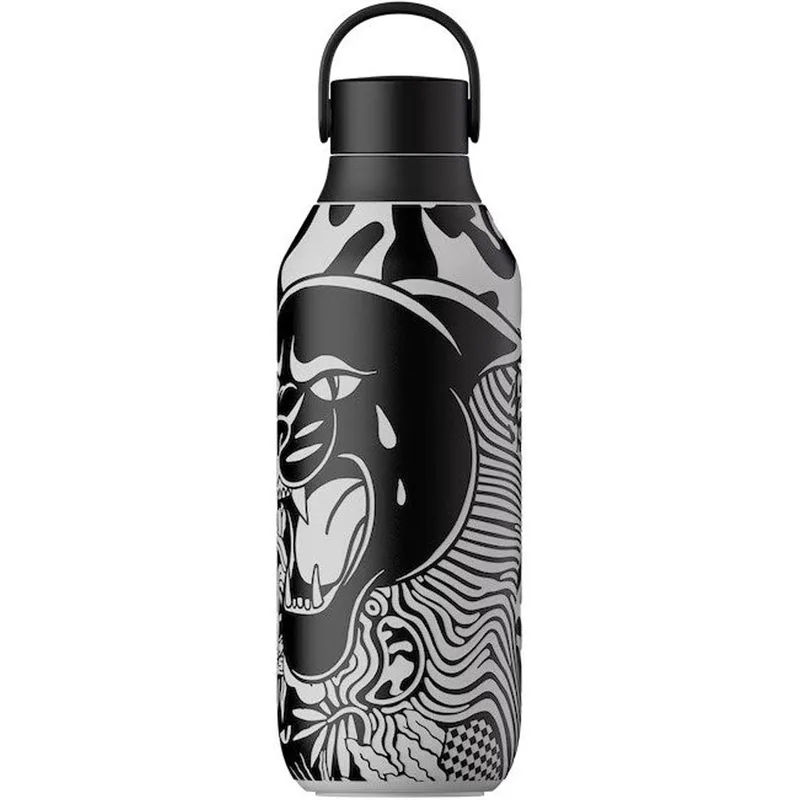 Chilly's Series 2 Bottle Ανοξείδωτο Μπουκάλι Θερμός με Σχέδιο 500ml, Κωδ 22623 - Nine Lives