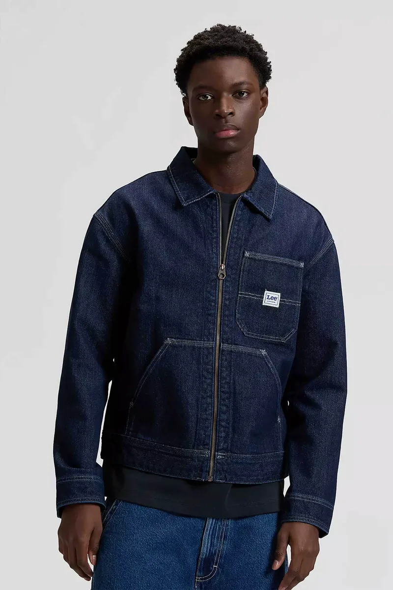 Lee® ανδρικό denim jacket Regular Fit "Workwear 91W" - 112376426 Denim Blue Σκούρο