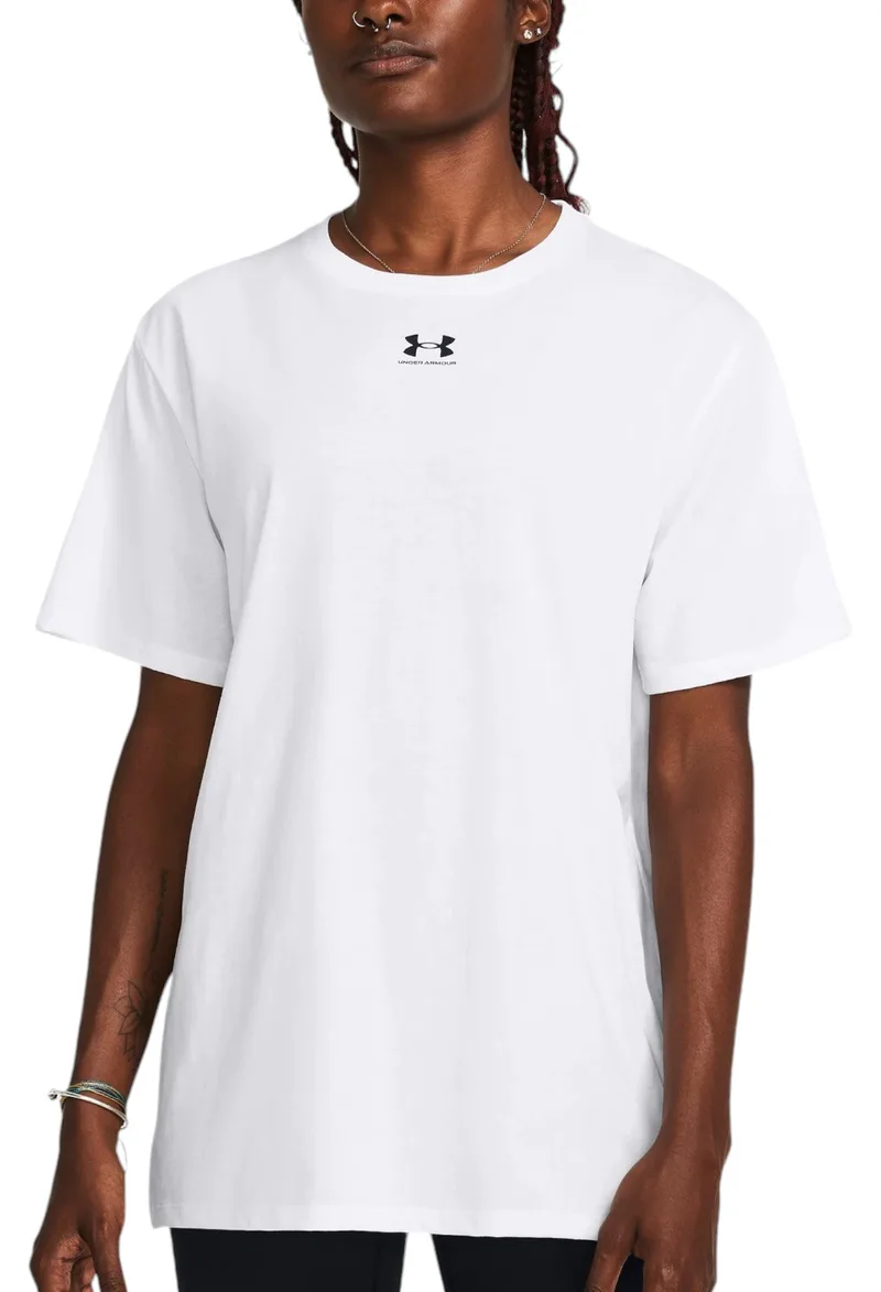 Μπλούζα Κοντομάνικη Under Armour Campus Oversize 1387193-100 Γυναικείο