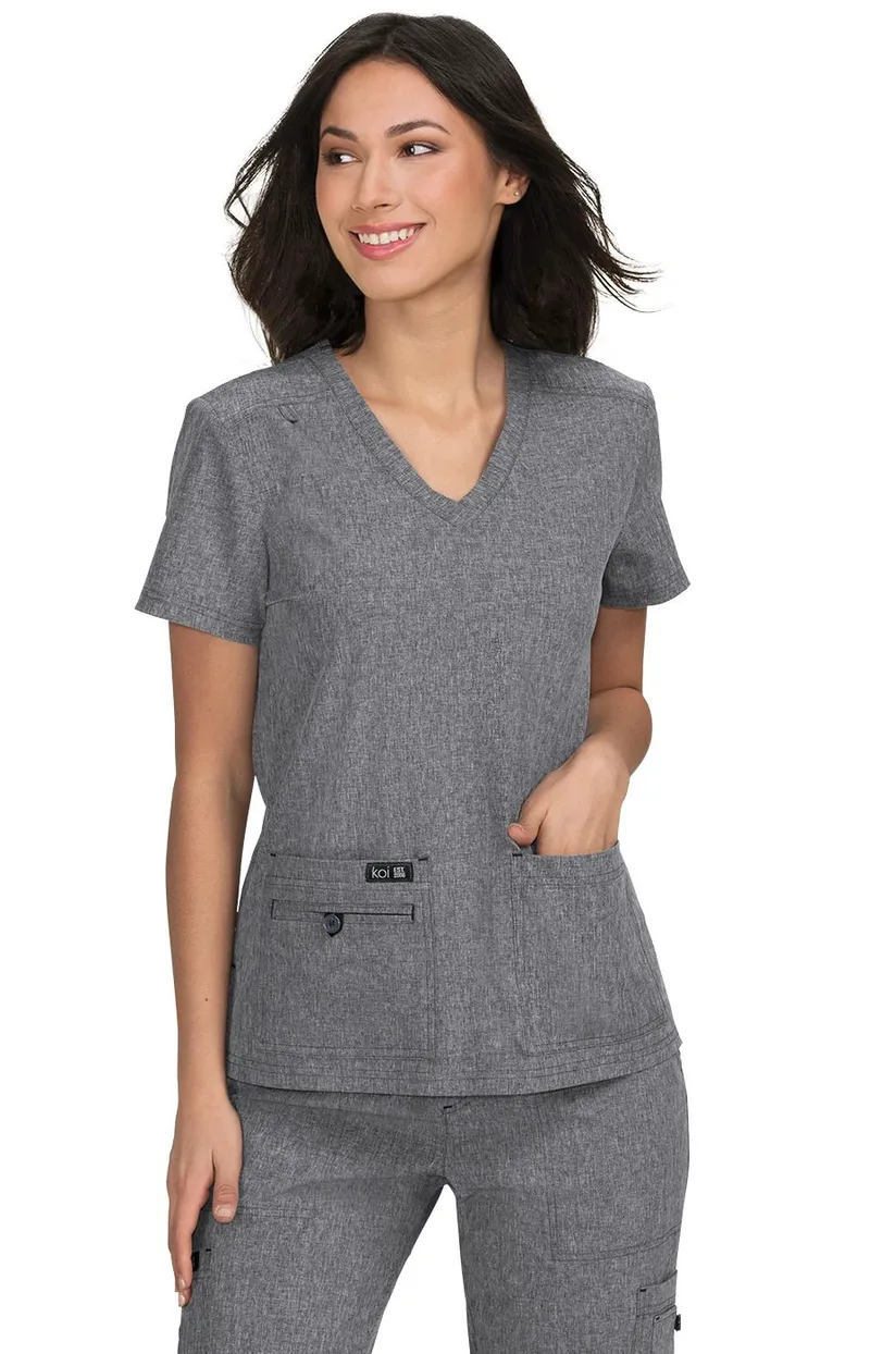 Μπλούζα Γυναικεία Υγειονομικών KOI™ USA Becca Heather Grey