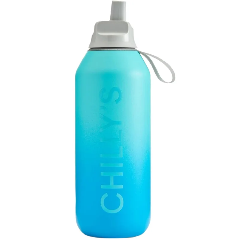 Chilly's Series 2 Flip Sport Bottle Ανοξείδωτος Θερμός με Καλαμάκι & Αντιμικροβιακό Στόμιο για Κρύα Ροφήματα 500ml, Κωδ 22776 - Ombre Aurora