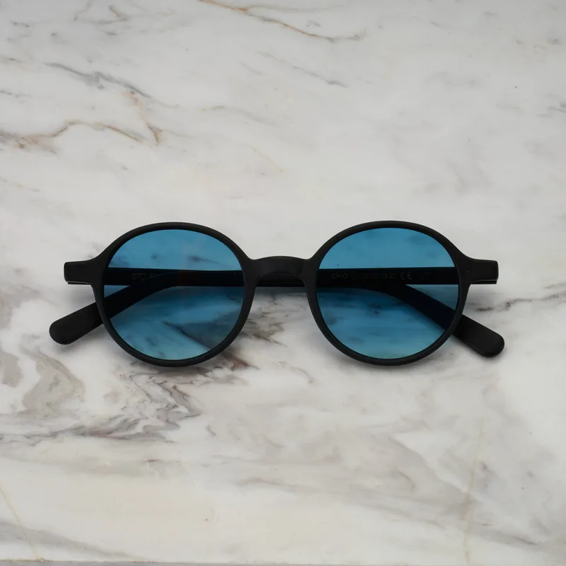 GIORGIO A12EP10M - GIORGIO - MATT BLACK - GRADIENT BLUE Sunglasses | Matt Black | Gradient Blue Shades | Explicit Poets Sunglasses