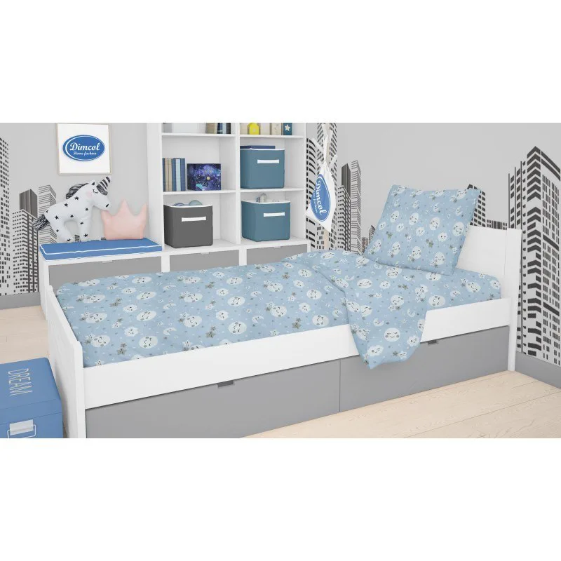 Σετ Σεντόνια Μονά Dimcol Smile 81 Blue 160x240