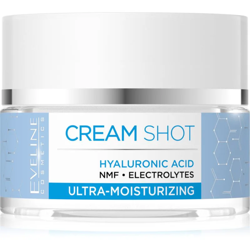 Eveline Cosmetics Cream Shot Hyaluronic Acid εντατικά ενυδατική κρέμα για ξηρό έως πολύ ξηρό δέρμα 50 ml