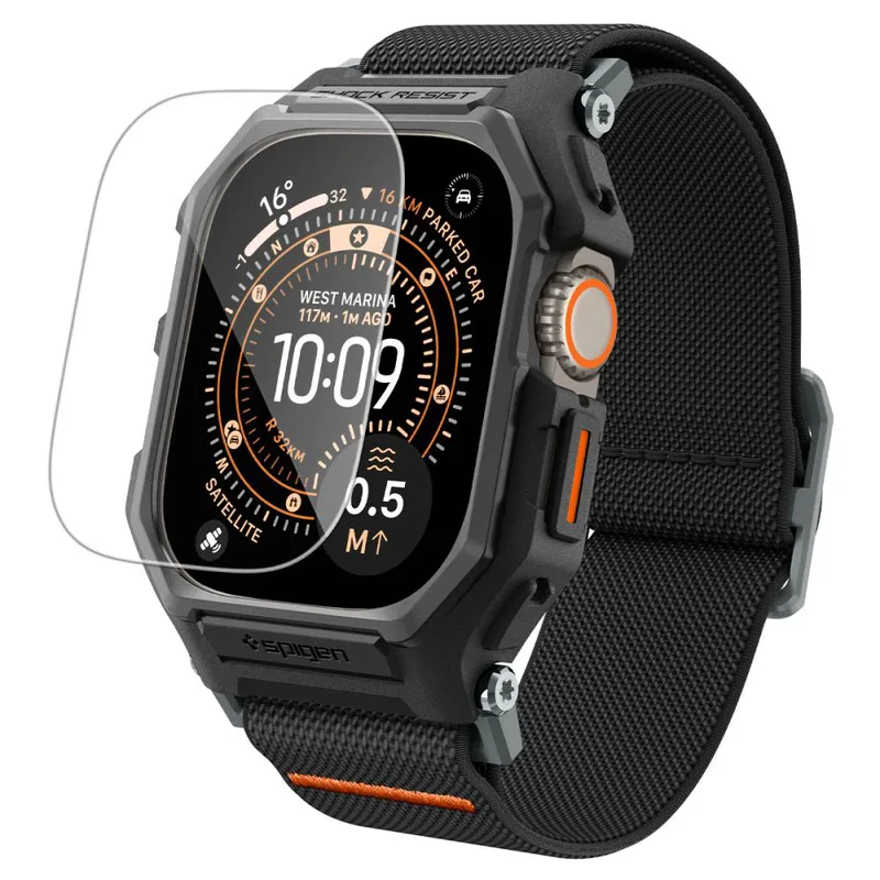 Λουράκι με Θήκη & Τζαμάκι Spigen Lite Fit Pro Matte Black Apple Watch Ultra 49mm