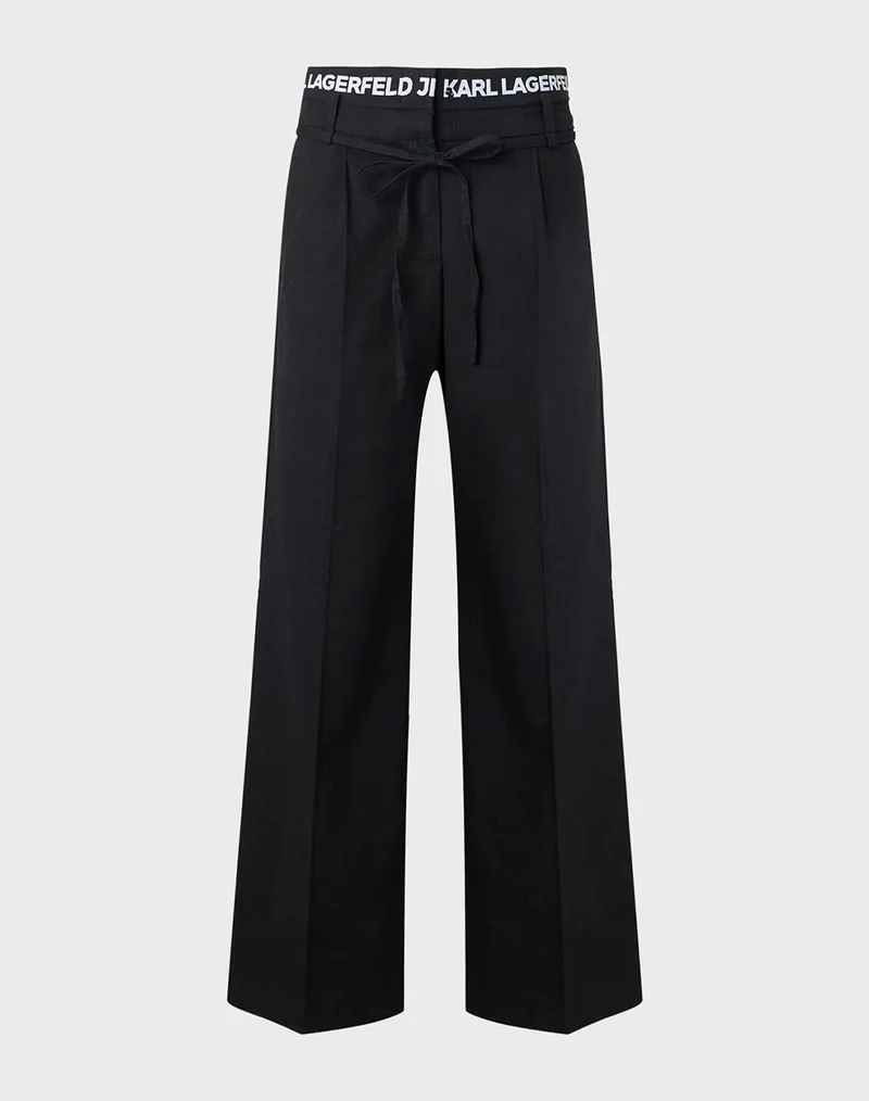 KARL LAGERFELD JEANS KLJ PLEATED LOGO PANT B2W10059-999 Black