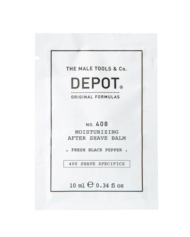 Depot, 400 Shaving Specifications No. 408, Fresh Black Pepper, Moisturizing, Aftershave Balm, 10 ml