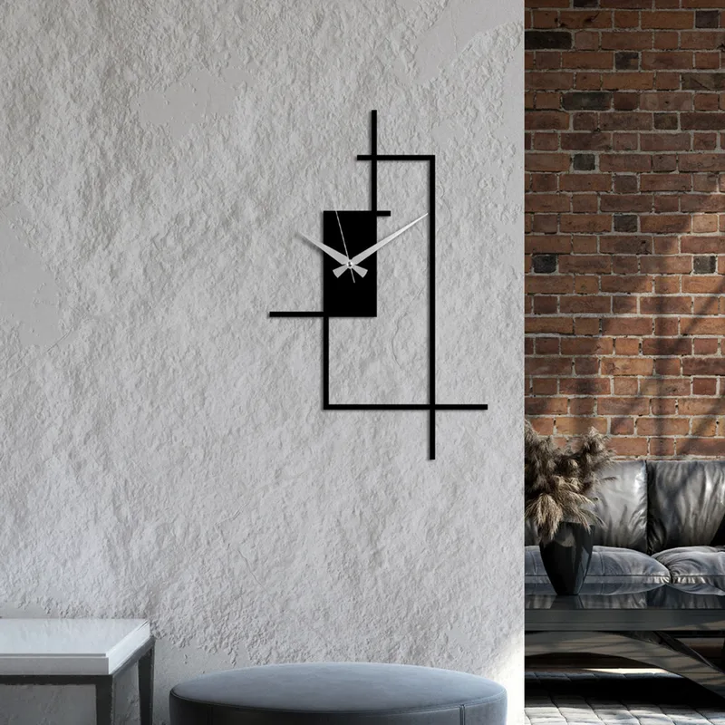 Μεταλλικό Διακοσμητικό Ρολόι Τοίχου Corner 891Tnl2439 49x30 cm